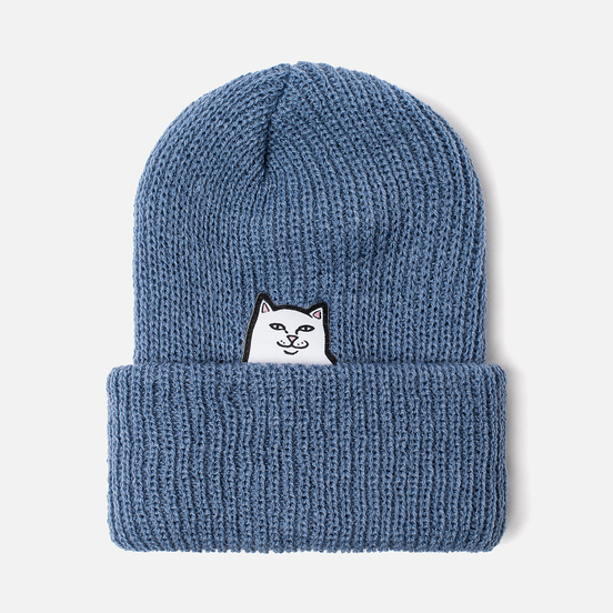 Шапка RIPNDIP Lord Nermal Rib Beanie Blue