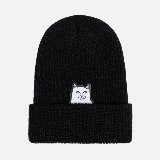 Шапка RIPNDIP Lord Nermal Ribbed Beanie Black