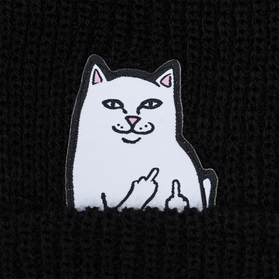 Шапка RIPNDIP Lord Nermal Ribbed Beanie Black