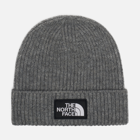 Шапка The North Face TNF Logo Box Cuffed Beanie Medium Grey Heather