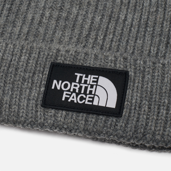 Шапка The North Face TNF Logo Box Cuffed Beanie Medium Grey Heather