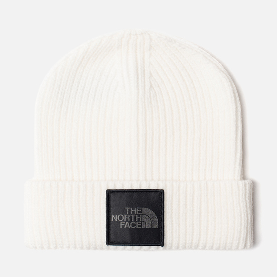 Шапка The North Face TNF Logo Box Cuffed Beanie TNF White/Silver Reflective