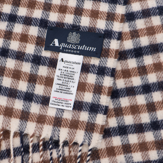 Шарф Aquascutum Club Check Lambswool Vicuna