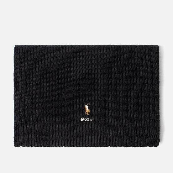 Шарф Polo Ralph Lauren Embroidered Polo Pony Viscose Blend Black