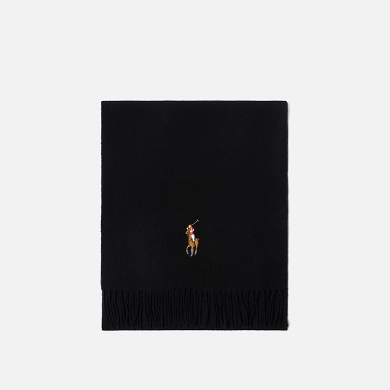 Шарф Polo Ralph Lauren Oblong Wool Big Multi Pony Black