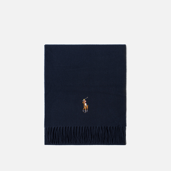 Шарф Polo Ralph Lauren Oblong Wool Big Multi Pony Cruise Navy