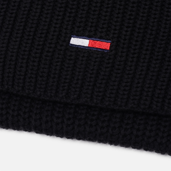 Шарф Tommy Jeans Basic Flag Rib Black