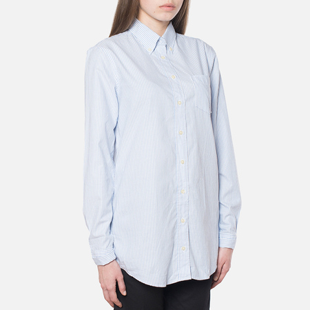 Женская рубашка Gant Yale Co-Op Banker Oxford Sea Blue