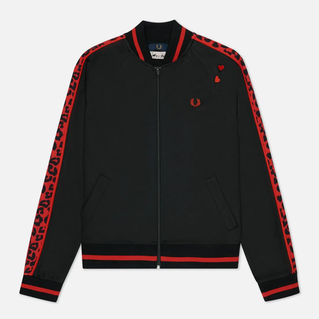 Fred Perry Женская олимпийка x Amy Winehouse Leopard Print Bomber