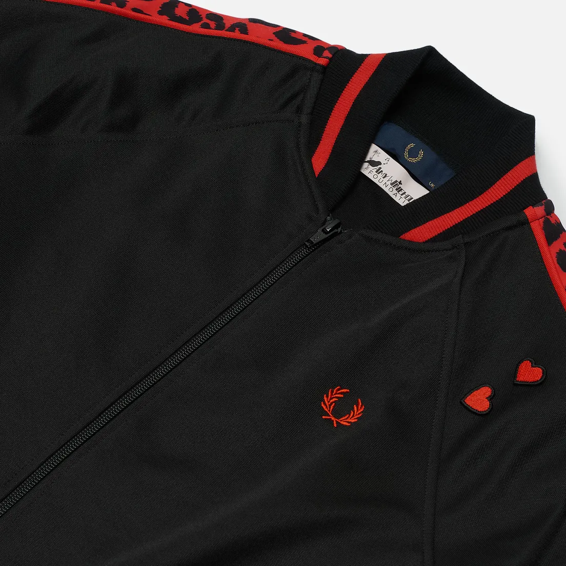 Fred Perry Женская олимпийка x Amy Winehouse Leopard Print Bomber