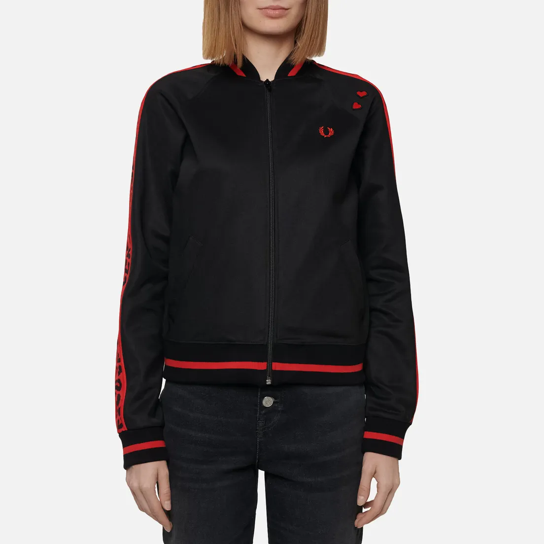 Fred Perry Женская олимпийка x Amy Winehouse Leopard Print Bomber
