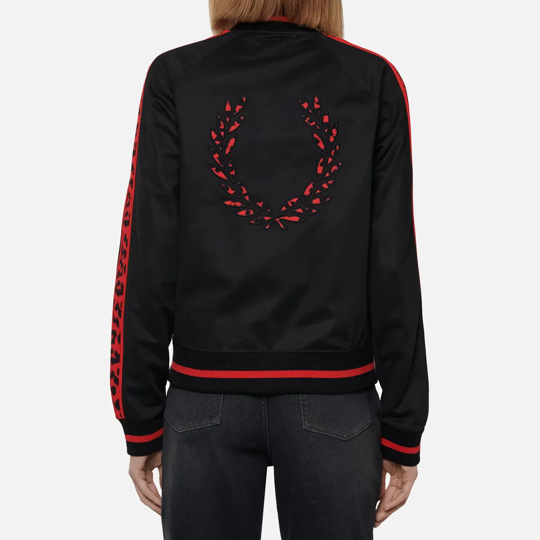 Fred Perry Женская олимпийка x Amy Winehouse Leopard Print Bomber