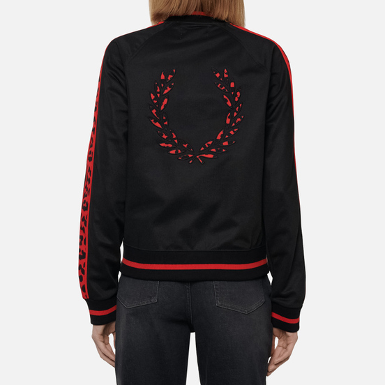 Женская олимпийка Fred Perry x Amy Winehouse Leopard Print Bomber Black