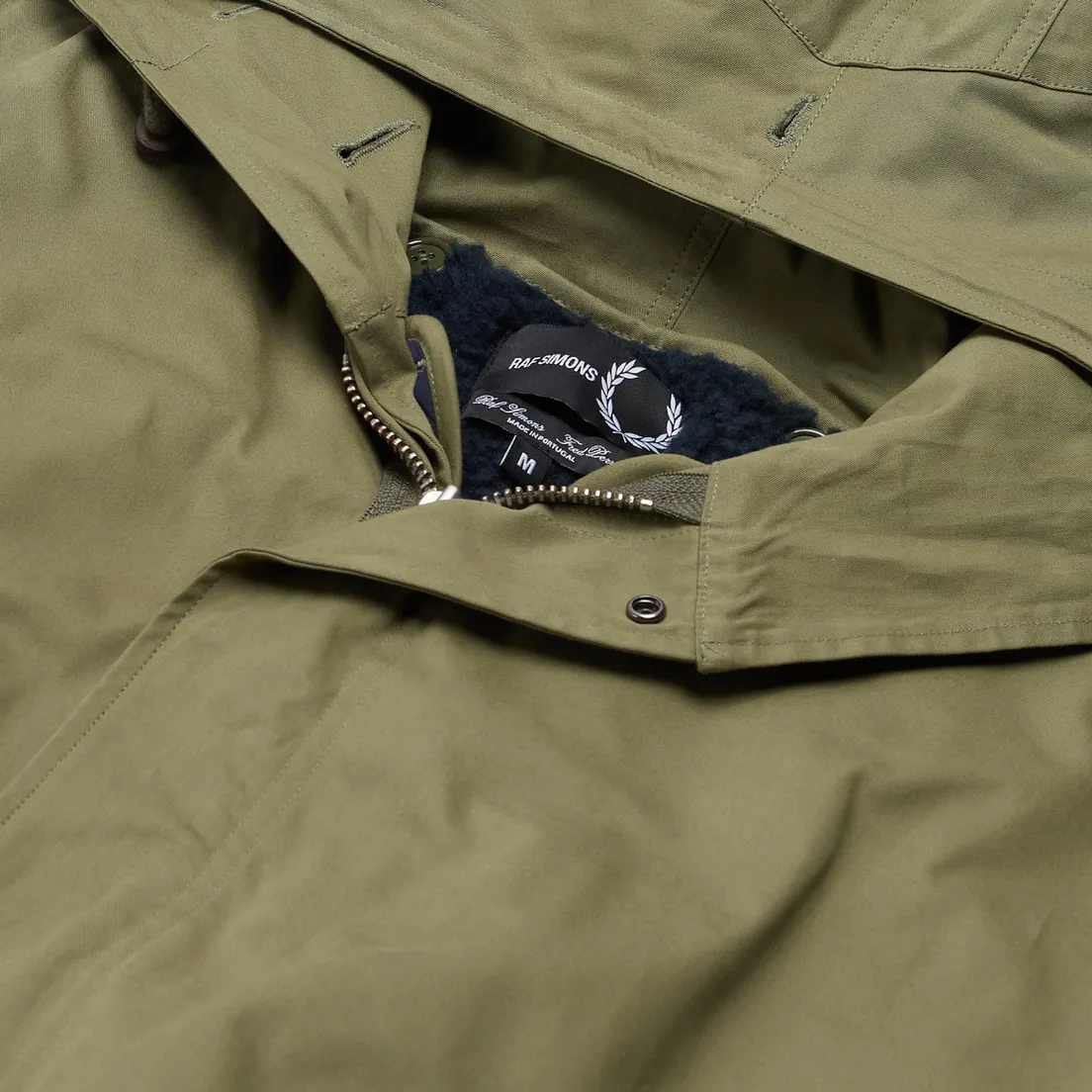 Fred Perry x Raf Simons Мужская куртка парка Detachable Fleece Liner