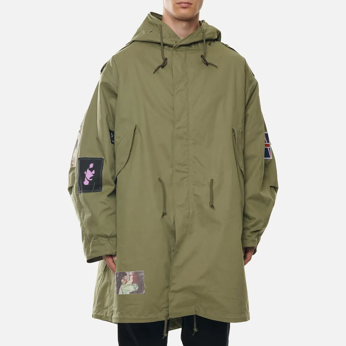 Fred Perry x Raf Simons Мужская куртка парка Detachable Fleece Liner