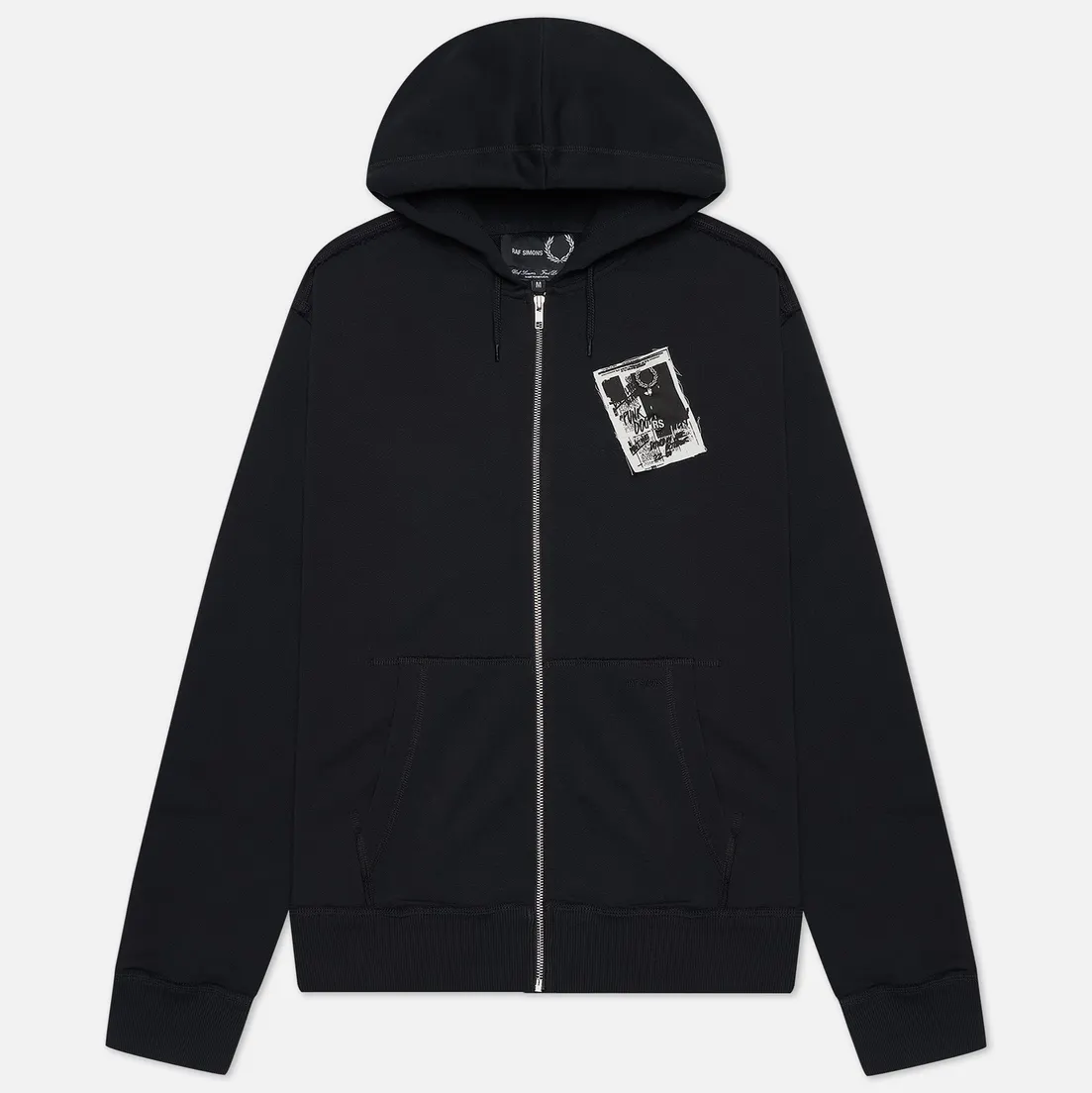 Fred Perry x Raf Simons Мужская толстовка Printed Patch Zip Hoodie