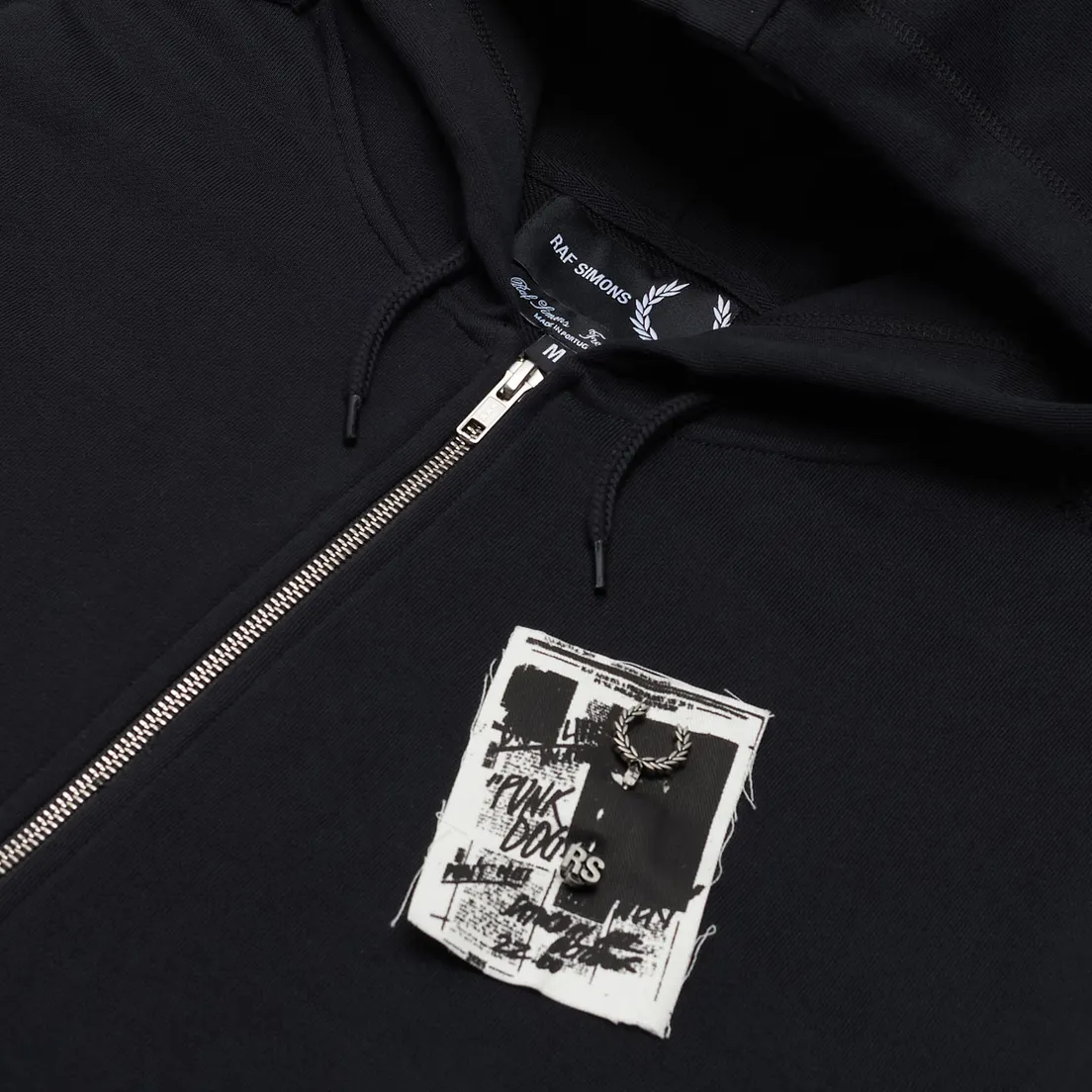 Fred Perry x Raf Simons Мужская толстовка Printed Patch Zip Hoodie