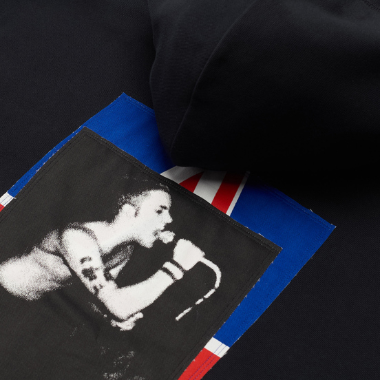 Мужская толстовка Fred Perry x Raf Simons Printed Patch Zip Hoodie Black