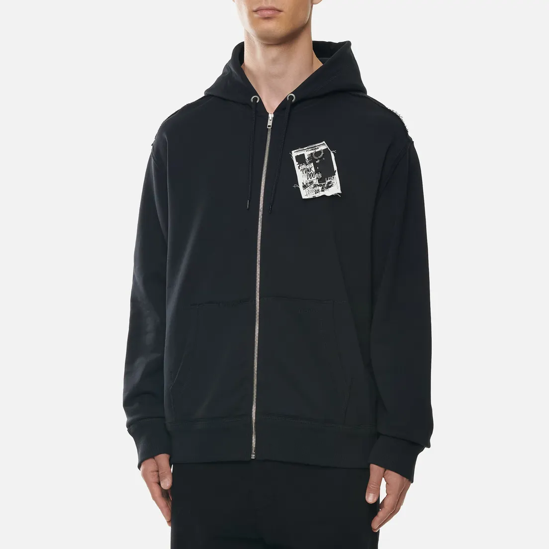 Fred Perry x Raf Simons Мужская толстовка Printed Patch Zip Hoodie