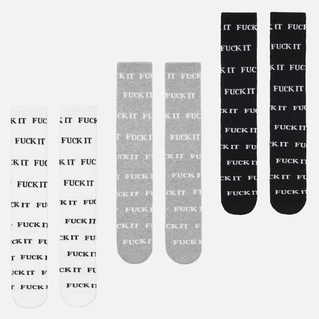 Комплект носков HUF Fuck It Crew 3-Pack, цвет комбинированный