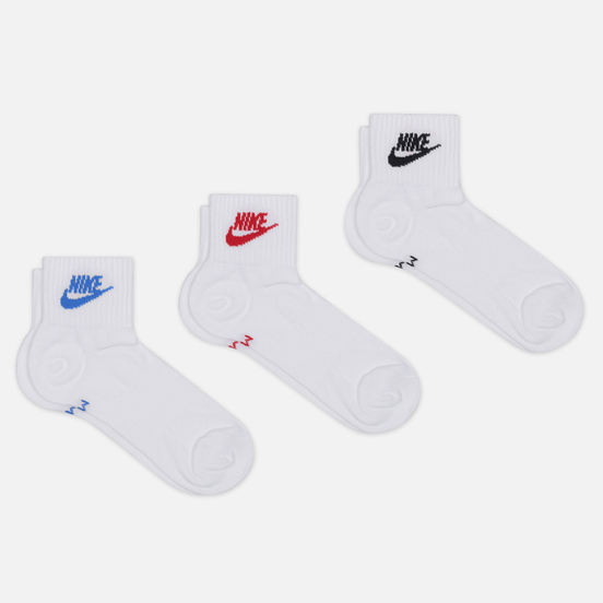 Комплект носков Nike 3-Pack Everyday Essential Ankle White/Multi-Color