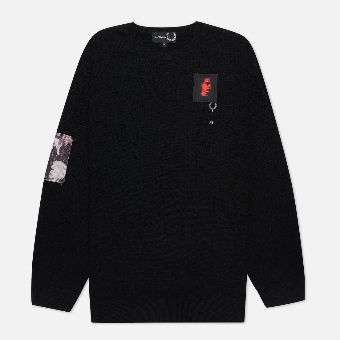 Fred Perry x Raf Simons Мужской свитер x Raf Simons Oversized Printed Patch