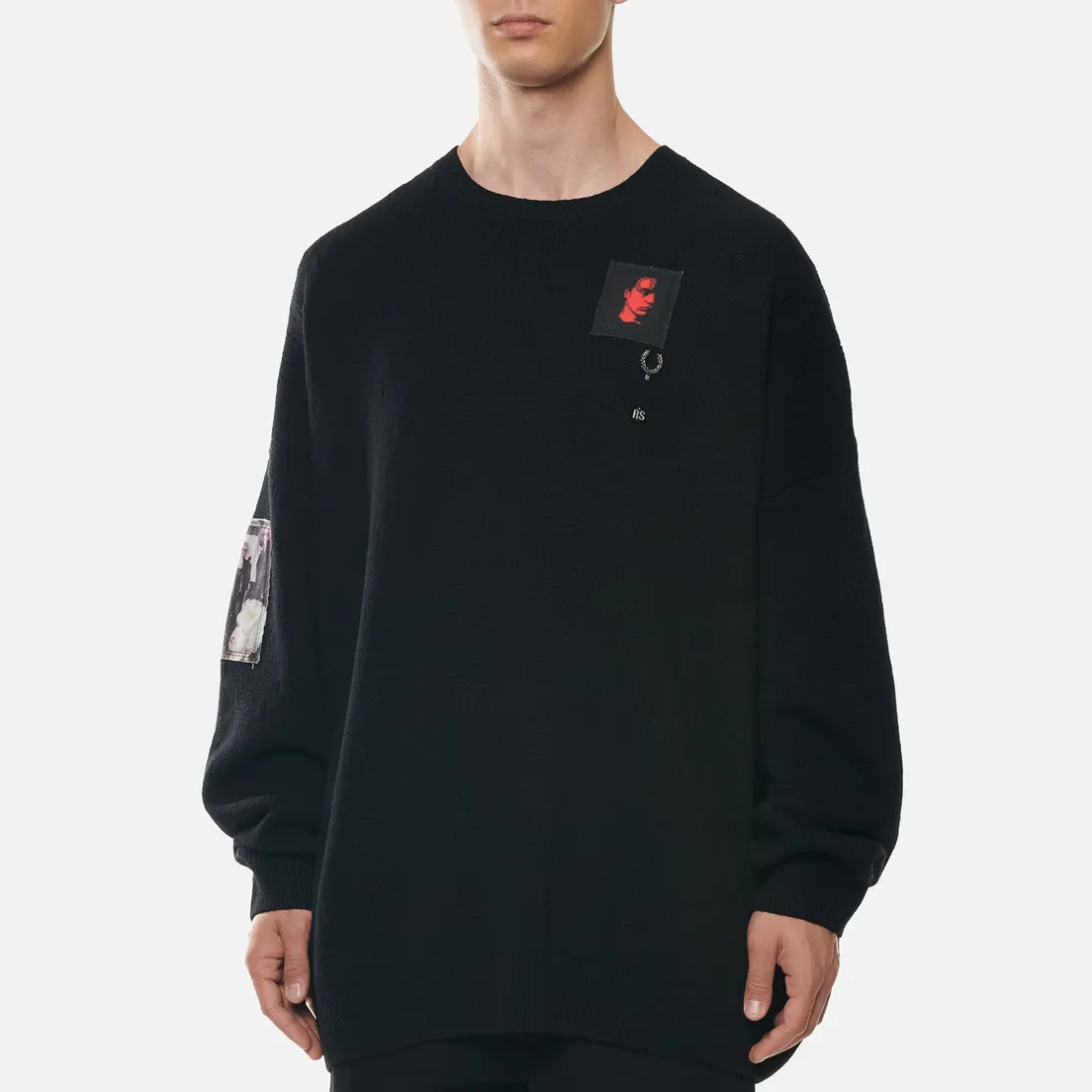 Fred Perry x Raf Simons Мужской свитер x Raf Simons Oversized Printed Patch