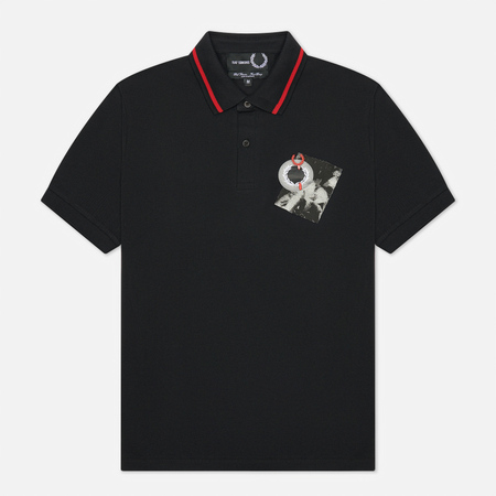 Мужское поло Fred Perry x Raf Simons Tipped Chest Patch, цвет чёрный, размер XL