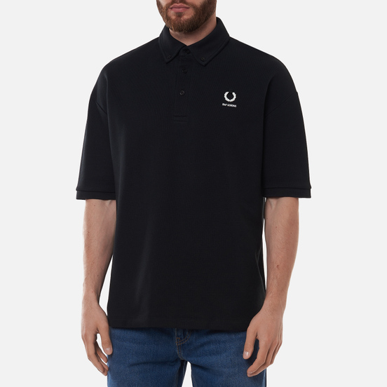 Мужское поло Fred Perry x Raf Simons Button Down Black