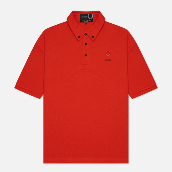 Мужское поло Fred Perry x Raf Simons Button Down Lipstick Red