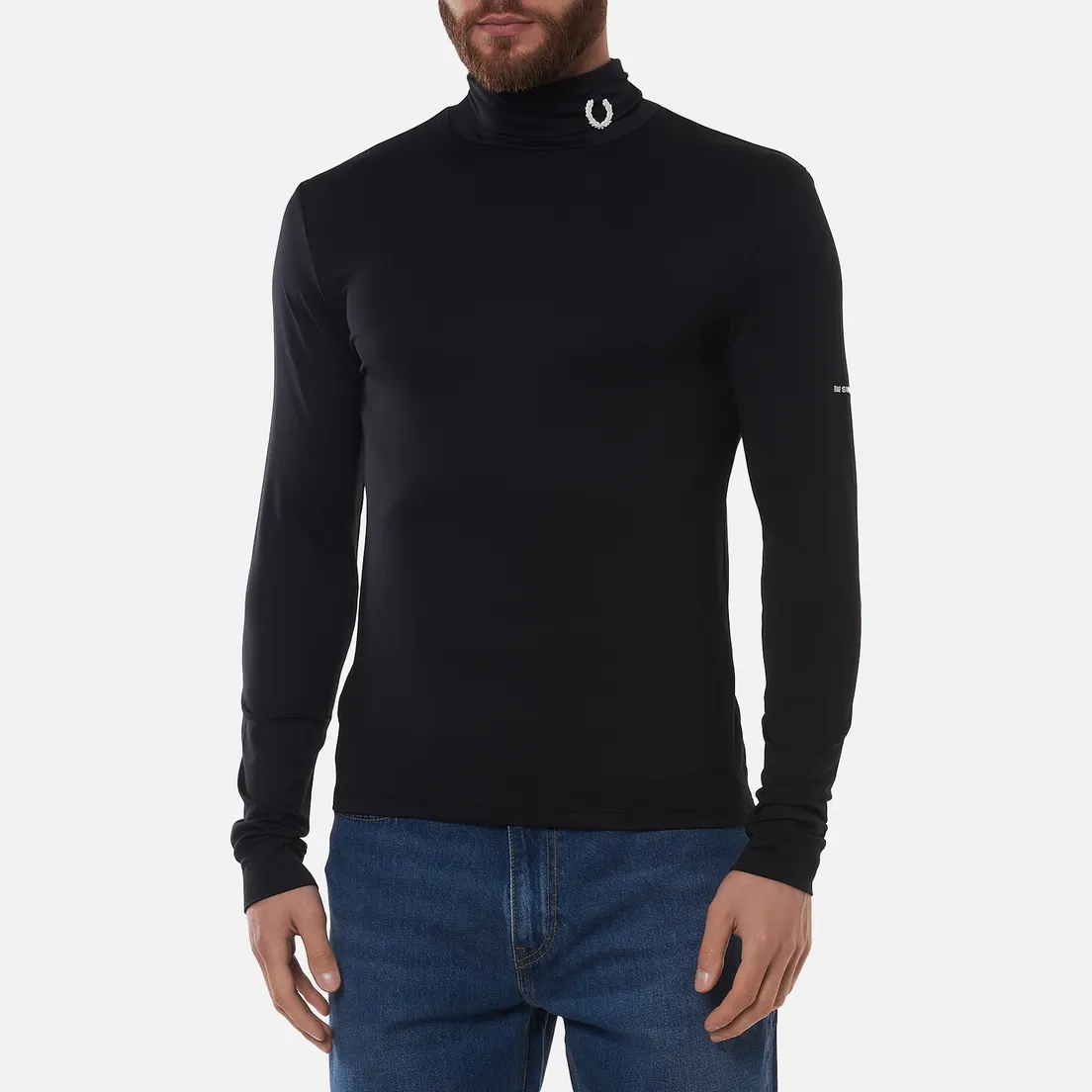 Fred Perry Мужская водолазка x Raf Simons Laurel Wreath Detail Roll Neck