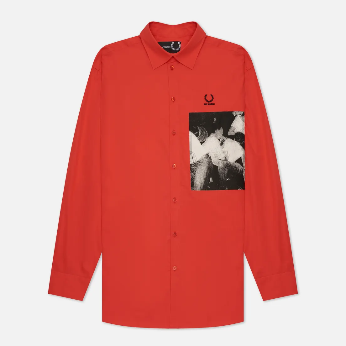 Fred Perry Мужская рубашка x Raf Simons Oversized Printed Patch