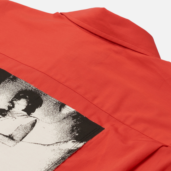 Мужская рубашка Fred Perry x Raf Simons Oversized Printed Patch Lipstick Red