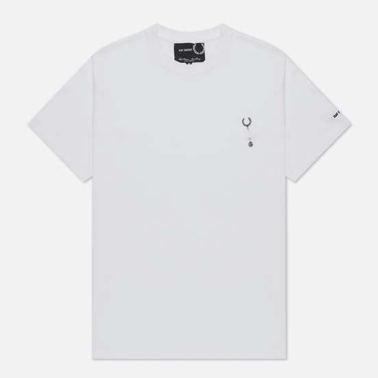 Мужская футболка Fred Perry x Raf Simons Laurel Wreath Pin Detail White