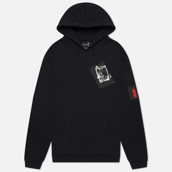 Мужская толстовка Fred Perry x Raf Simons Printed Patch Hoodie Black