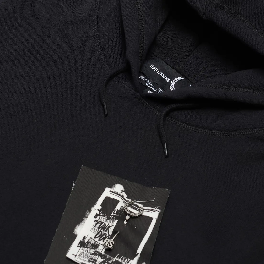 Fred Perry x Raf Simons Мужская толстовка Printed Patch Hoodie