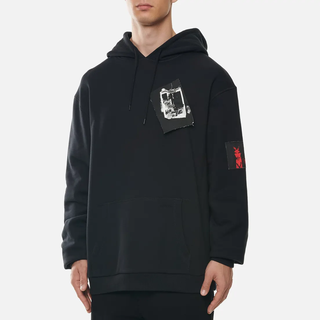 Fred Perry x Raf Simons Мужская толстовка Printed Patch Hoodie