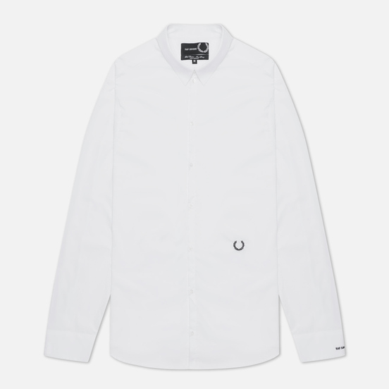 Мужская рубашка Fred Perry x Raf Simons Embroidered Cuff Slim Fit White