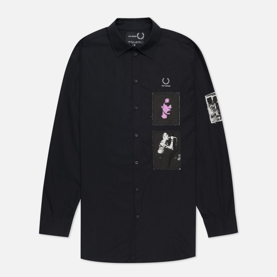Мужская рубашка Fred Perry x Raf Simons Oversized Printed Patch Black