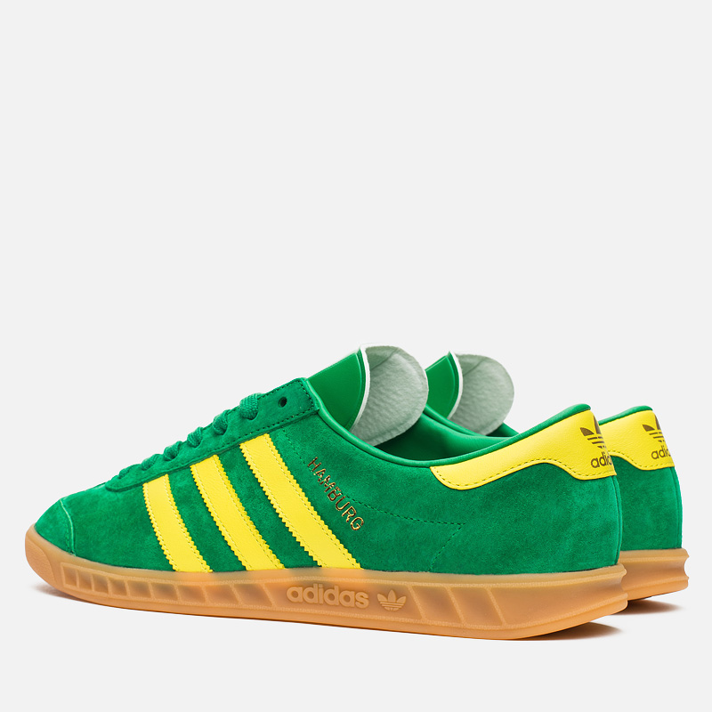 Adidas hamburg green and yellow gum on sale