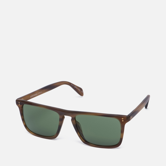 Солнцезащитные очки Oliver Peoples Bernardo Matte Sandalwood/Green C Mineral