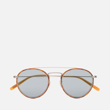 Солнцезащитные очки Oliver Peoples Ellice Amber Tortoise/Silver/Blue Goldtone Glass