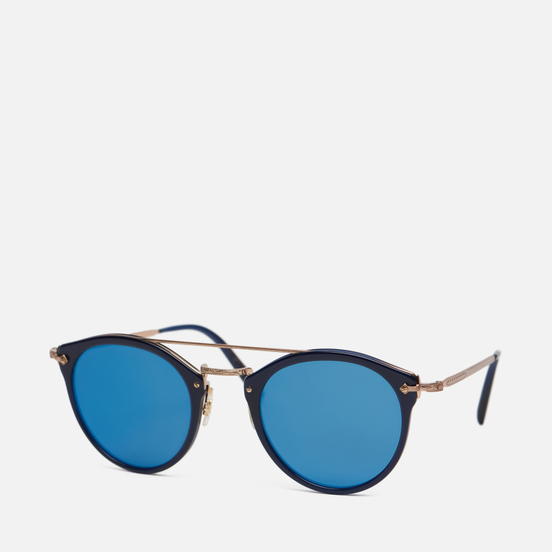 Солнцезащитные очки Oliver Peoples Remick Denim/Brushed Rose Gold/Blue Mirror
