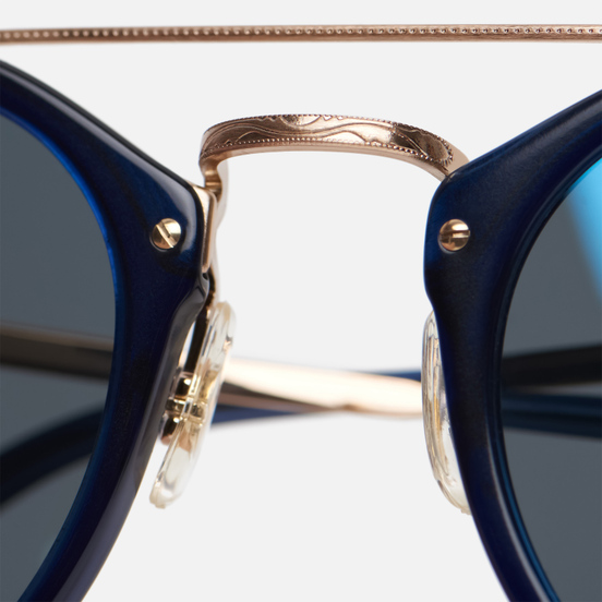 Солнцезащитные очки Oliver Peoples Remick Denim/Brushed Rose Gold/Blue Mirror