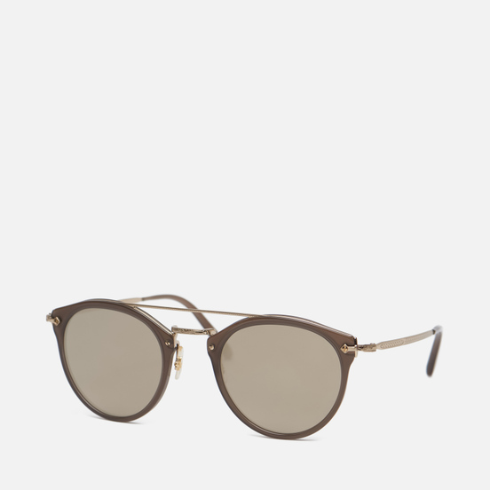 Солнцезащитные очки Oliver Peoples Remick Taupe/Brushed Gold/Taupe Flash Mirror