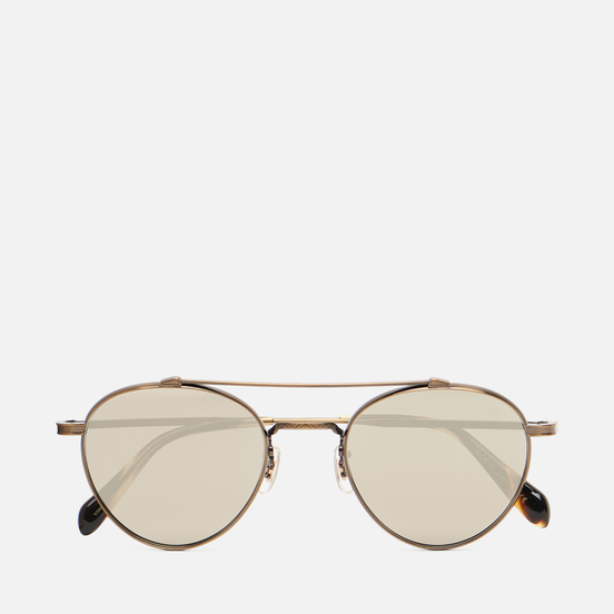 Солнцезащитные очки Oliver Peoples Watts Sun Antique Gold/Taupe Flash Mirror