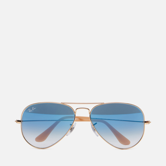 Солнцезащитные очки Ray-Ban Aviator Gradient Polished Gold/Light Blue Gradient