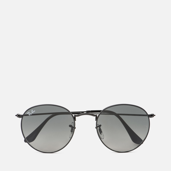 Солнцезащитные очки Ray-Ban Round Flat Lenses Polished Black/Grey Gradient