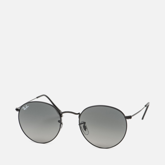 Солнцезащитные очки Ray-Ban Round Flat Lenses Polished Black/Grey Gradient