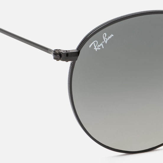 Солнцезащитные очки Ray-Ban Round Flat Lenses Polished Black/Grey Gradient